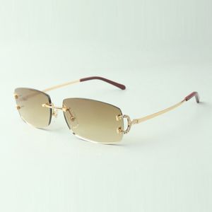 Designer Sunglasses 3524026 met Diamond Paw Draden Arms Bril, Directe Verkoop, Grootte: 18-140mm