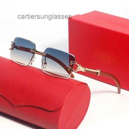 Designer zonnebril Carti Computer voor heren brillen Mode gradiënt zonnebril Eenvoudig groot vierkant gouden frame UV400 strand