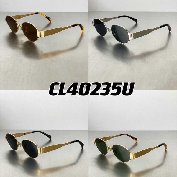 Gafas de sol de diseñador Gafas de sol celebridades Brillen Limited Cat Eye Vintage Vintage Marco de metal París Eyeglass CL40235U Ventas