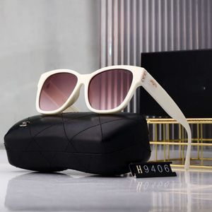 Lunettes de soleil Chanele Chaîne de lunettes de soleil de créateur Chat privé à grand volume 2023newbrand Tiktok Matériau de diffusion en direct Poly Nylon Objectif haute définition Plein cadre