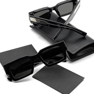 Designer zonnebril Dikke plaat SL572 vierkante frame Glazen Mode klassiek merk Zonnebril voor vrouwen en mannen Outdoor UV Protecti290W
