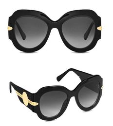 Designer zonnebril Classic 1132 Vezelplaat Fashion Women Glazen Gold Metal Tempels Logo Zonnebril Originele Box3165120