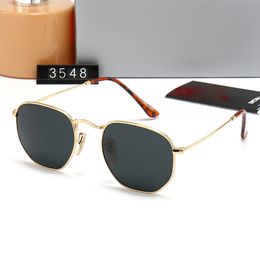 Designer zonnebril Klassiek merk Retro dames zonnebril Luxe brillen Ray metalen frame Bans Ontwerpers zonnebril Vrouw met doos