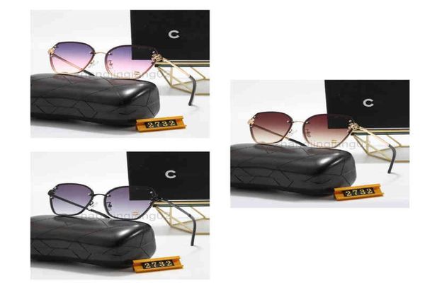 Designer Lunettes de soleil cycle luxueux Fashion Femme pour hommes Banquet Street Shoting New Oval Face Driving Vacation Summer Sunglasses Counter Box8393340