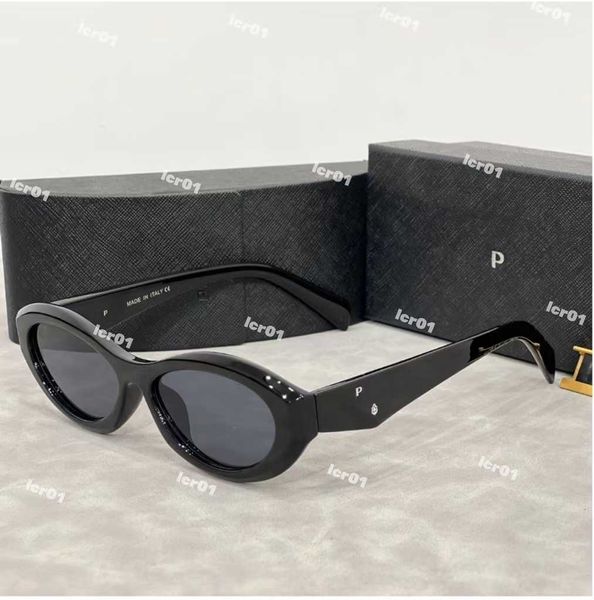 Gafas de sol de diseñador Elipses Ojo de gato para mujeres Marco pequeño Tendencia Hombres Gafas de regalo Playa Sombreado Protección UV Polarizado con caja Nicejnji