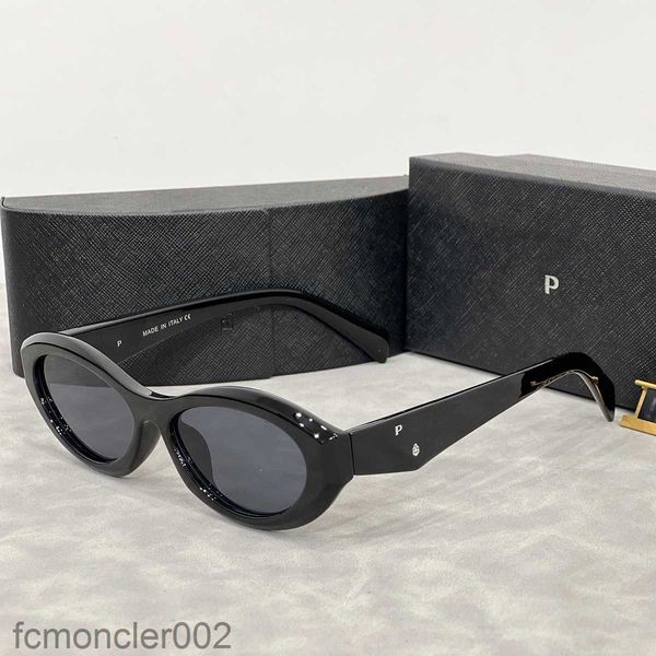 Gafas de sol de diseñador Elipses Cat Eye for Women Tendencia de marco pequeño Men Gamias de regalo Sombreado de playa Protección UV polarizada con caja agradable 1vx2