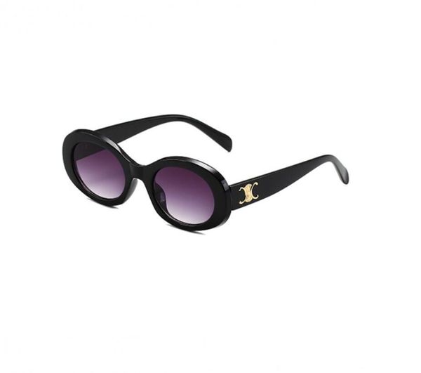 Gafas de sol de diseñador Elipses Gafas de sol de ojo de gato para mujeres Tendencia de marco pequeño hombres Gasos de regalo Sombreado de playa UV400 Protección Gafas polarizadas 40194