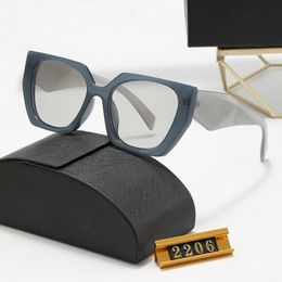 Designer zonnebril Eyewear Glazen bril Rijen UV Zwart vierkante brillen Verkleuring Samengevoegd lenzen Polariseerde zonnebril Tiger Lunette de Soleil 2206