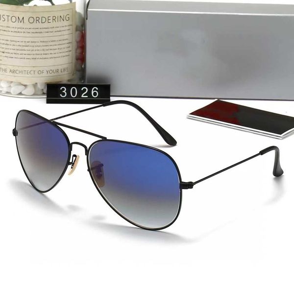 Gafas de sol de diseñador Marca de moda Retro Vintage para mujer Hombre Metal Oval Fram Premium Estilo militar Clásico Cuadrado Pilote Conducción Golf Protección UV