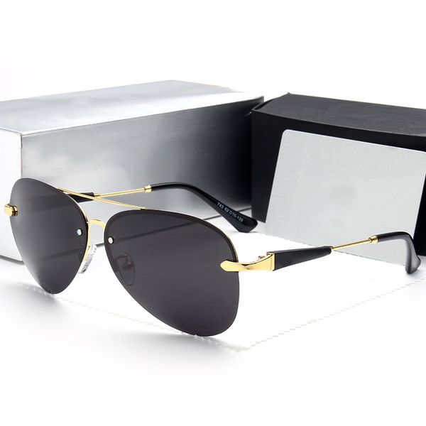 Lunettes de soleil de designer Mode Crème solaire à la mode Polarized New European and American Vintage Metal Mirror Live Broadcast Tourism Holiday UV350 Lunettes de soleil