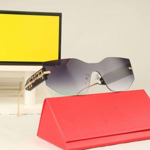 Gafas de sol de diseñador Fendilias Gafas de sol F Inicio Alta definición Fashion Marco de metal sin marco de sol
