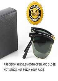 Gafas de sol de diseñador plegable 2176 CLUB Master Shades para mujer de alta calidad para hombres Sun Glases UV400 Protección AN5038523