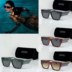 Designer zonnebrillen voor dames en heren Modieuze rechthoekige zonnebril met coating UV400 Klassieke houten bril Hoge kwaliteit met doos DG6186