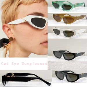 Gafas de sol de diseñador para hombres y mujeres Famás de marco pequeño gafas de gato lujoso marco rectangular lentes de resina de alta calidad con caja mu 07zs