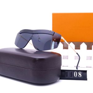 Lunettes de soleil de designer pour hommes femmes lunettes de soleil siamois carré mode rétro tendance cadre doré lentille en verre lunettes pour 6 couleurs en option boîte-cadeau exquise de haute qualité 30