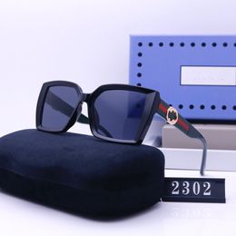 Gafas de sol de diseñador para hombres Mujeres Gafas de sol Moda Gafas de sol clásicas Gafas de sol polarizadas de lujo Piloto de gran tamaño Gafas de sol UV400 Gafas Marco de PC Lente Polaroid 2302