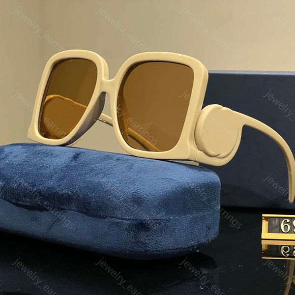 Lunettes de soleil de designer pour hommes femmes lunettes de soleil carrées de luxe G Jumbo Top Wear confortable en ligne Celebrity Fashion Goggle Beach lunettes de soleil 4 couleurs