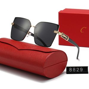 Gafas de sol de diseñador para mujer Gafas de sol de lujo para hombre Gafas protectoras UV Marco cuadrado Oro Conducción al aire libre Viajes Playa Moda Moda