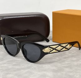 Gafas de sol de diseñador para mujer unisex para hombre moda ojo de gato gafas de sol marco de metal dorado gafas lunettes luxe femme