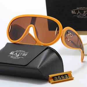 Designer zonnebrillen voor dames en heren Zonnebril met verbonden montuur Bloemvormig logo UV 400 bescherming Double Beam Frame Outdoor Brand Design Cyclone zonnebril
