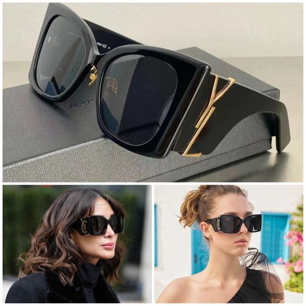 Lunettes de soleil design pour femmes et hommes Designer Logo YL Classic Cat Eye Goggle Beach Sun Glasses Protection UV Lettre de mode Lunettes décontractées avec boîte