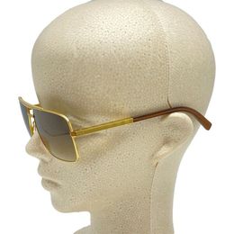 Luxe modeontwerper zonnebril Men Classic Attitude 0259 Metalen vierkant frame populair retro avant-garde buiten UV 400 Bescherming zonnebril