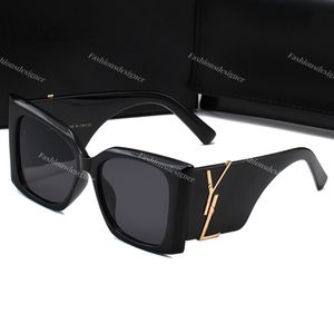 Gafas de sol de diseñador para mujer Gafas de sol clásicas Saint L Gafas de sol Mujer diseñador espejo UV400 Gafas verano al aire libre Marco de metal Lente Polaroid Con caja de gafas de sol