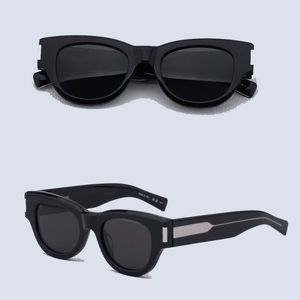 Gafas de sol de diseño para mujer Moda estilo ojo de gato Marco de placa de 8 mm SL573 Gafas de hombre Gafas de sol deportivas casuales al aire libre Caja original negra