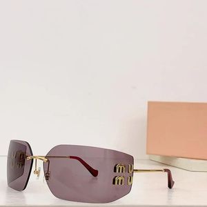 Lunettes de soleil design pour femmes de haute qualité MUI Frameless lunettes carrées surdimensionnées Mode MUI Lunettes de soleil Hommes avec boîte d'origine