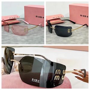 Gafas de sol de diseñador para mujer, gafas para hombre, gafas populares unisex con letras, gafas de sol de playa UV400 con caja, regalo muy bonito