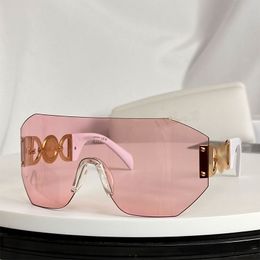 Gafas de sol de diseño para mujeres, hombres, espejo sin montura VE2258, gafas de gran tamaño, gafas protectoras para deportes al aire libre, gafas de sol de marca clásicas, caja original