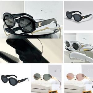 lunettes de soleil de designer pour femmes hommes marque CEL protection pressée mode extérieure style classique cadre lunettes ovales avec boîte homme lunettes becah