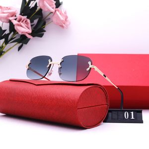 Designer zonnebril voor dames heren frameless modemerk buffel hoornglazen man medus bril bril bril vrouw zwart rood bruin transparante zonnebril bril bril 62