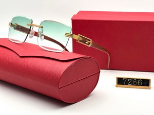 designer zonnebril voor dames heren zonnebril heren 2023 frameloos mode buiten reizen klassieke stijl brillen retro unisex bril rijden meerdere stijlen met doos