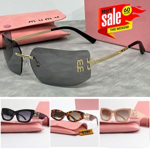 Designer zonnebrillen voor dames Miumius Luxurys Miuity Miu Letter Runway-bril Dames Squared Brillen Shades Reizen Rijden Zonnebril