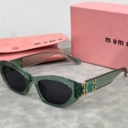 Lunettes de soleil designer pour femmes Mu Sunglasses Oval Sunglasses Luxury Luxury Lunettes de soleil Lunettes de soleil de haute qualité avec Box Party Original