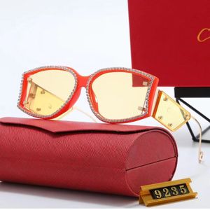 Gafas de sol de diseñador para mujer Nuevas gafas de sol Moda de gran tamaño Marca de lujo Gafas de diseñador Marco Claro Moda de calidad superior Estilo 9235