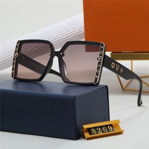 Designer lunettes de soleil pour femmes nouvelles lunettes de soleil mode surdimensionné conception été marque de luxe lunettes de créateur cadre Top qualité mode style 8269