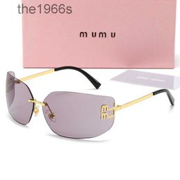 Designer zonnebril voor vrouwen oversized luxe heren mannenontwerpers Miui lunette de soleil mui sun glazen optionele sonnenbrillen gafas sol met doos yw32