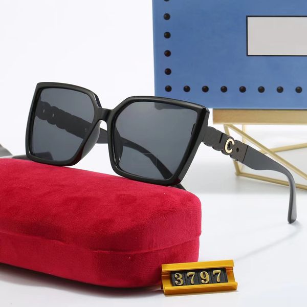 Lunettes de soleil design pour femmes été plage lunettes polarisées plein cadre côté lettre luxe Adumbral UV400