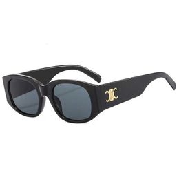 Óculos de sol de grife Óculos de metal com padrão de negócios francês, óculos de sol pretos minimalistas, arco triunfal, óculos de sol de plástico de alta qualidade 59QL