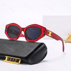 Lunettes de soleil de créateur Cadre graphique pour femmes Luxe Hommes Lunettes de soleil UV400 Polaroid Lunettes Ornemental Drive Vacances Adumbral Lunettes Acétate Rouge