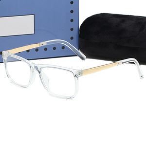 Designer Zonnebril Luxe Merk Bril voor Mannen Womens Plain-Blue Light Glass Hoge kwaliteit met doos