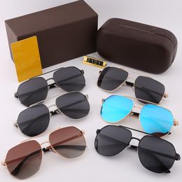 Designer-Sonnenbrille, Luxusmarke, Sonnenbrille, Pilotenlinse für Herren und Damen, Senior-Brille, Damenbrillengestell, Vintage-Sonnenbrille mit Box L2101