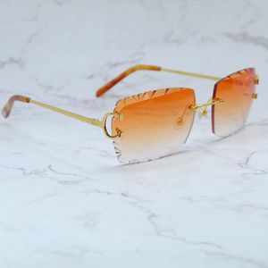 Lunettes de soleil de créateurs hommes et femmes coupés diamants luxe Carter Sun verrouses vintage nuances de lunettes Gafas de Sol Hombre192k