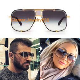 Lunettes de soleil design Hommes Femmes Dita Mach Five 2087 Métal Sans cadre One Piece Lunettes de soleil de marque de luxe Top Quality Original BoxLuxury lunettes de soleil