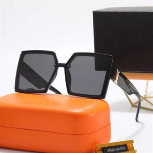 gafas de sol de diseñador Hombres Mujeres Gafas de moda de carro clásico gafas de sol cuadradas de lujo Con caja naranja 8 tipos de opciones summer257i