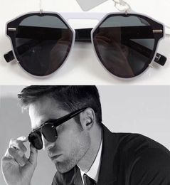 Lunettes de soleil designer pour hommes cravate noire 254fs