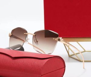Gafas de sol de diseñador para hombre gafas sin montura ajuste hombres mujer opción tonos polarizar protección para los ojos movimiento de conducción al aire libre