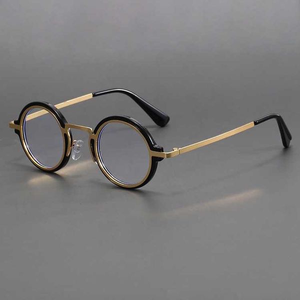 Lunettes de soleil designer National Designer Series Instagram Cadre de lunettes rond à tendance Small Sime pour hommes et femmes verres polyvalents pour les lunettes de myopie